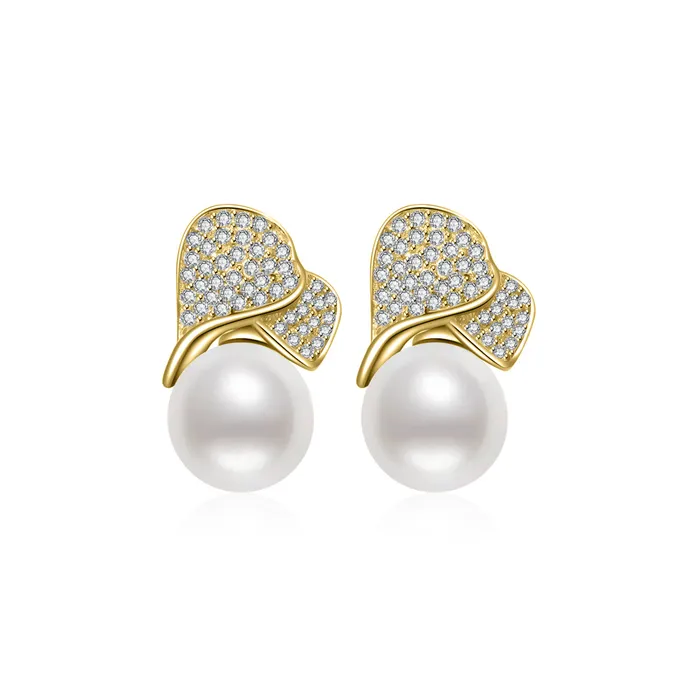 Pearly Lustre Earrings Elegant Freshwater Pearl Earrings WE00518 GARDENS