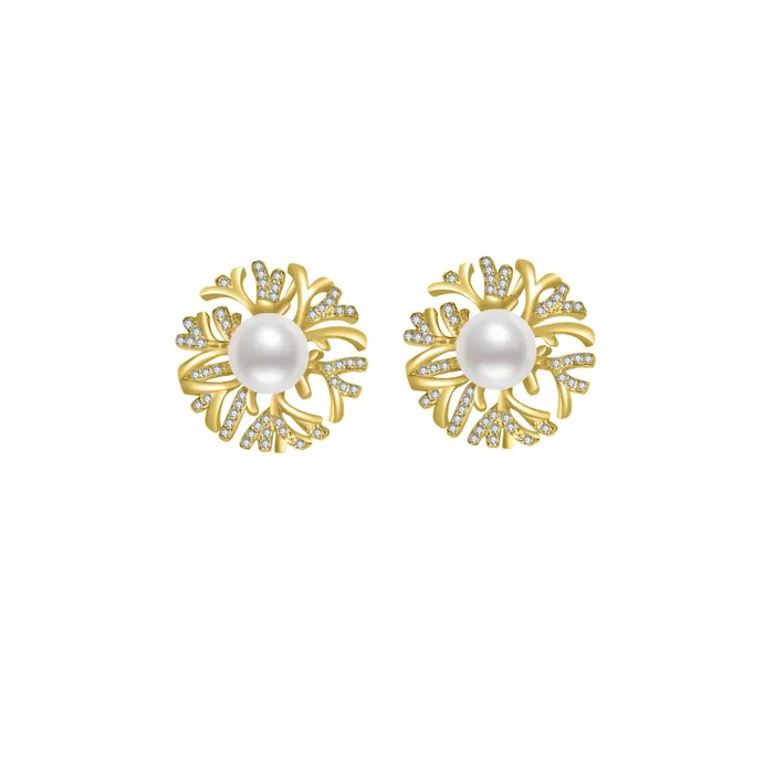 Pearly Lustre Earrings Elegant Freshwater Pearl Set WS00054 GARDENS