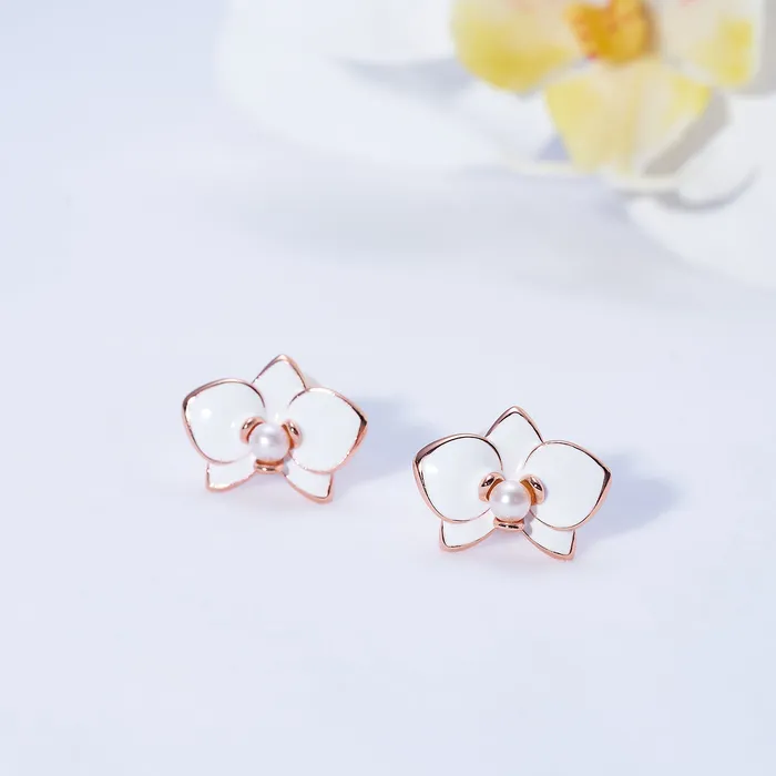 Pearly Lustre Earrings Top Grade Freshwater Pearl Set WS00120 ORCHID