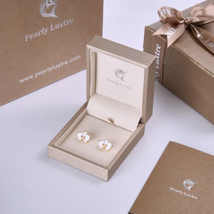 Pearly Lustre Earrings Top Grade Freshwater Pearl Set WS00120 ORCHID