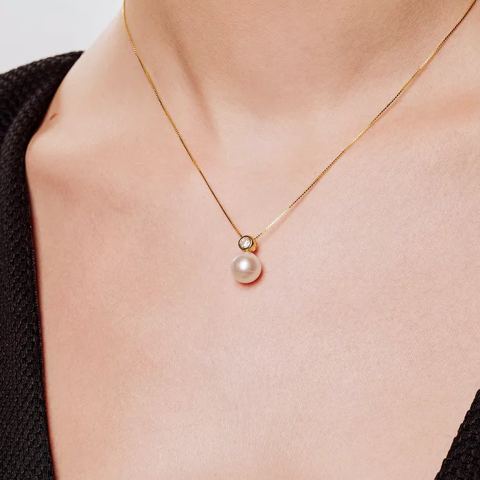 Pearly Lustre Necklaces Top Grade Freshwater Pearl Necklace WN00684 BUBBLE
