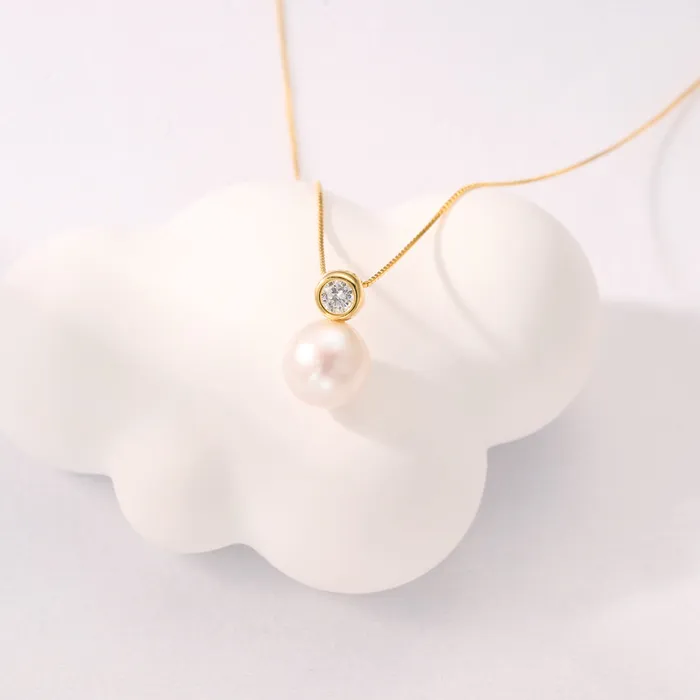 Pearly Lustre Necklaces Top Grade Freshwater Pearl Necklace WN00684 BUBBLE