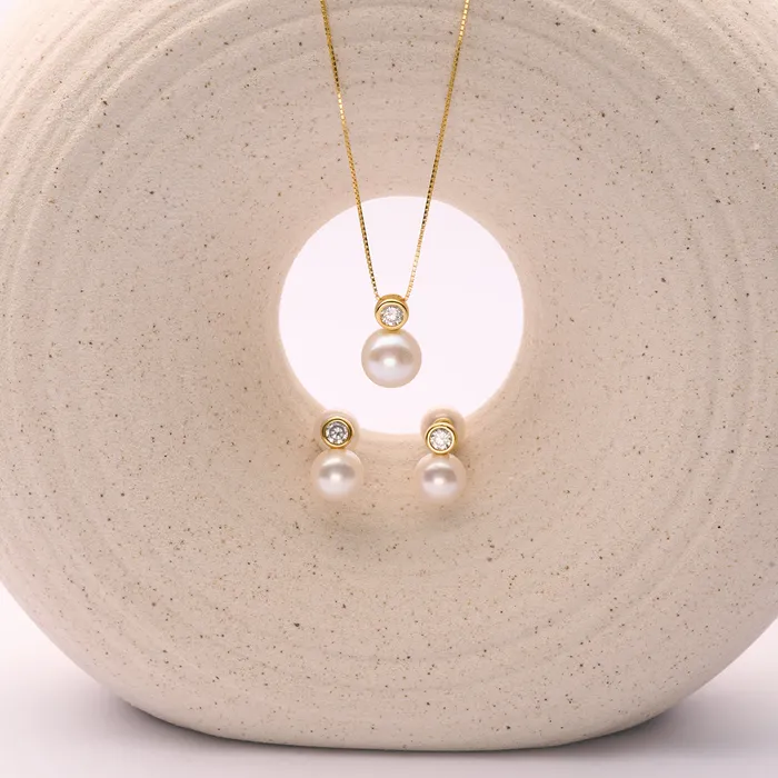 Pearly Lustre Necklaces Top Grade Freshwater Pearl Necklace WN00684 BUBBLE