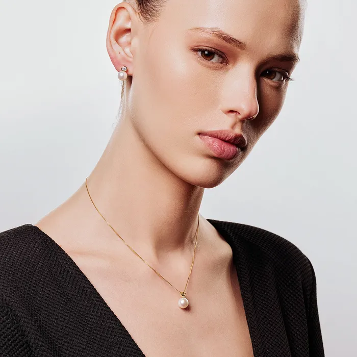 Pearly Lustre Necklaces Top Grade Freshwater Pearl Necklace WN00684 BUBBLE
