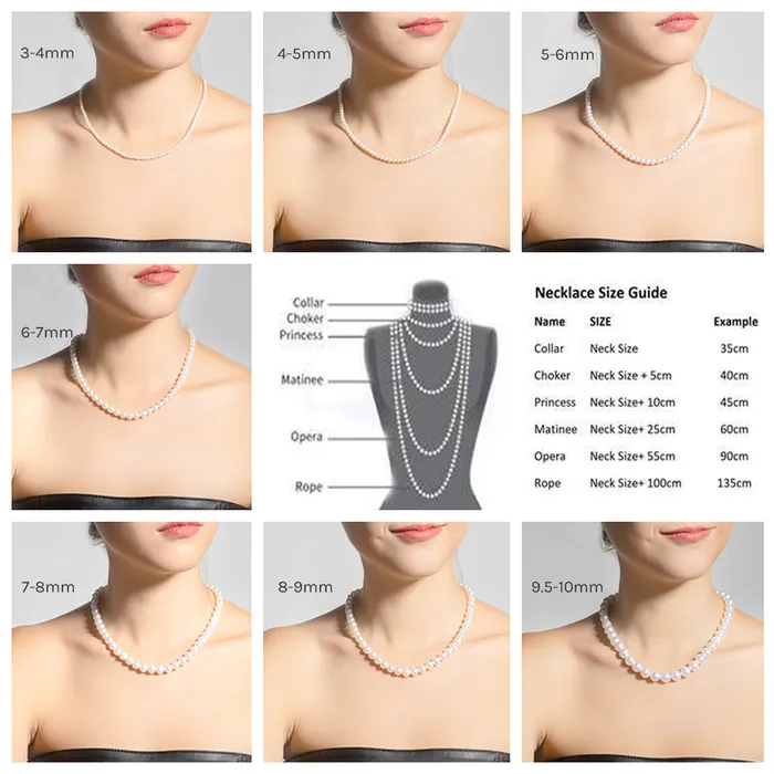 Pearly Lustre Necklaces Top Grade White Freshwater Pearl Necklace WN00043