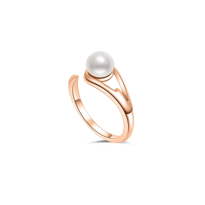 Pearly Lustre Rings Top Grade Freshwater Pearl Ring WR00219 FLUID