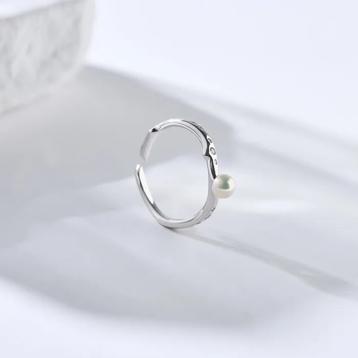 Pearly Lustre Rings Top Grade Freshwater Pearl Ring WR00329 ROSE