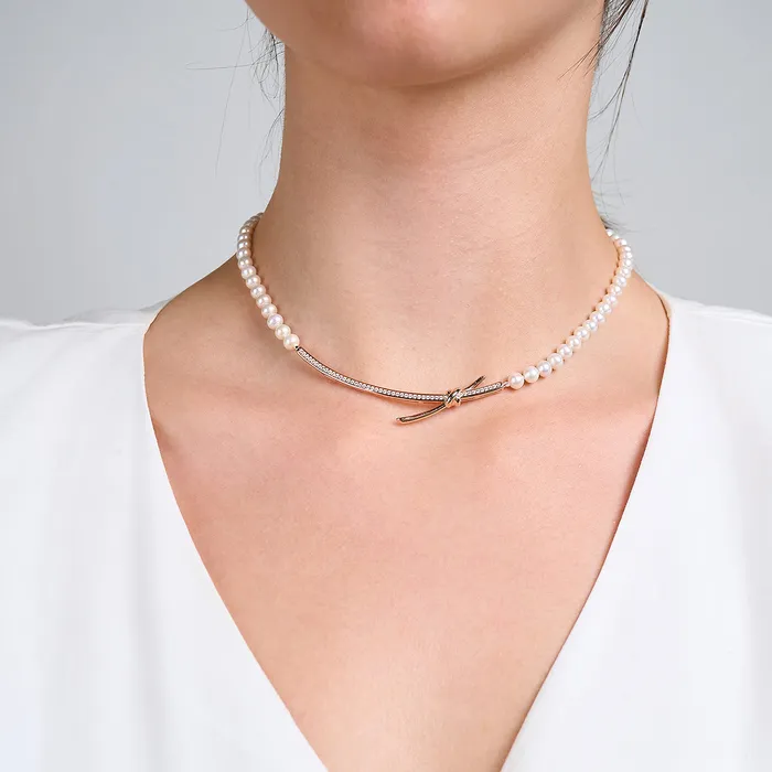 Pearly Lustre Top Lustre Freshwater Pearl Necklace WN00652 X Collection Necklaces