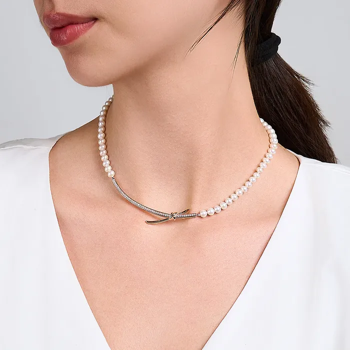 Pearly Lustre Top Lustre Freshwater Pearl Necklace WN00652 X Collection Necklaces