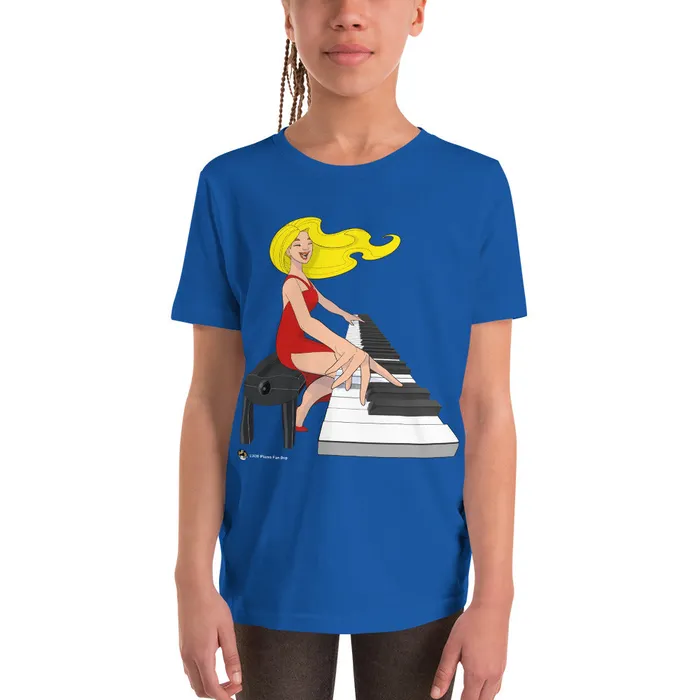 Piano Fan Shop Earrings Jamming Blonde Pianist TShirt