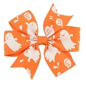 POLLY Necklaces Z16 Orange Ghost Small Hair Bow Clip