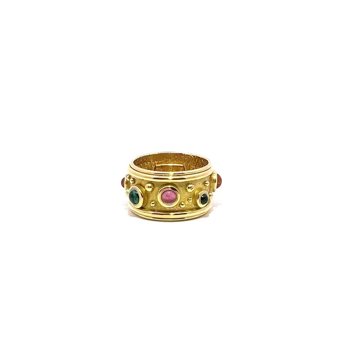 PreOwned Denise Roberge MultiGemstone Cabochon Ring Denise Roberge Rings