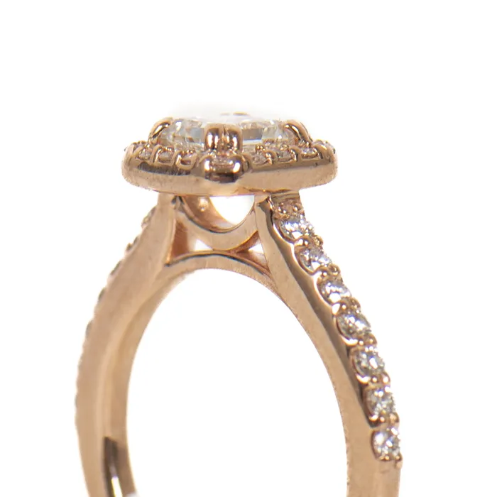 PreOwned Diamond Halo Engagement Ring STORE 5a Luxury Preowned Goods Rings