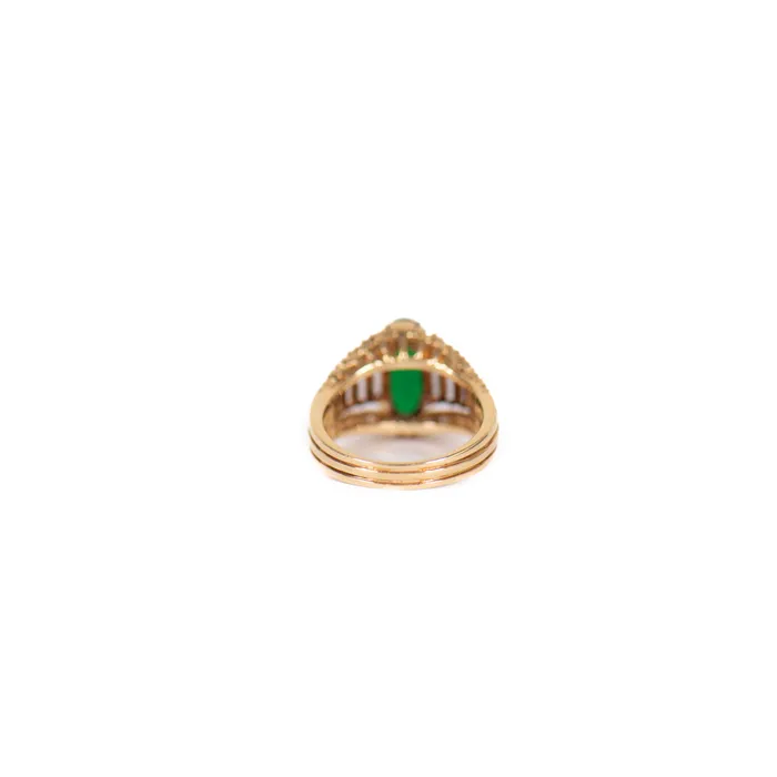 PreOwned Green Garnet and Diamond Ring STORE 5a Rings