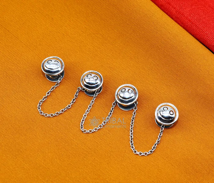 Rings 925 Sterling silver handmade amazing unique smiley round shape ethnic style design buttons for mens kurta best gifting accessories btn32 TRIBAL ORNAMENTS Rings 925 Sterling silver handmade amazing unique smiley round shape ethnic style design buttons for mens kurta best gifting accessories btn32 TRIBAL ORNAMENTS