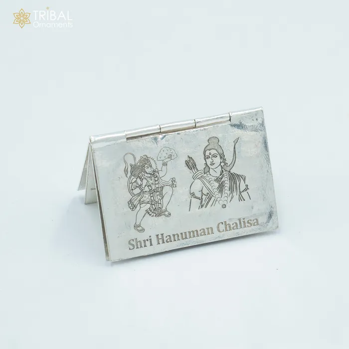 Rings 925 sterling silver handmade complete Shree Hanuman Chalisa with Arti small mini 4 page book amazing puja article from India su880 TRIBAL ORNAMENTS Rings 925 sterling silver handmade complete Shree Hanuman Chalisa with Arti small mini 4 page book amazing puja article from India su880 TRIBAL ORNAMENTS