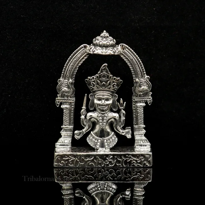 Rings 925 sterling silver handmade Divine Hindu deity Nakado Bhairwa or Nakoda bheruji parshvanath divine jain Statue Sculpture figurine puja article art170 TRIBAL ORNAMENTS