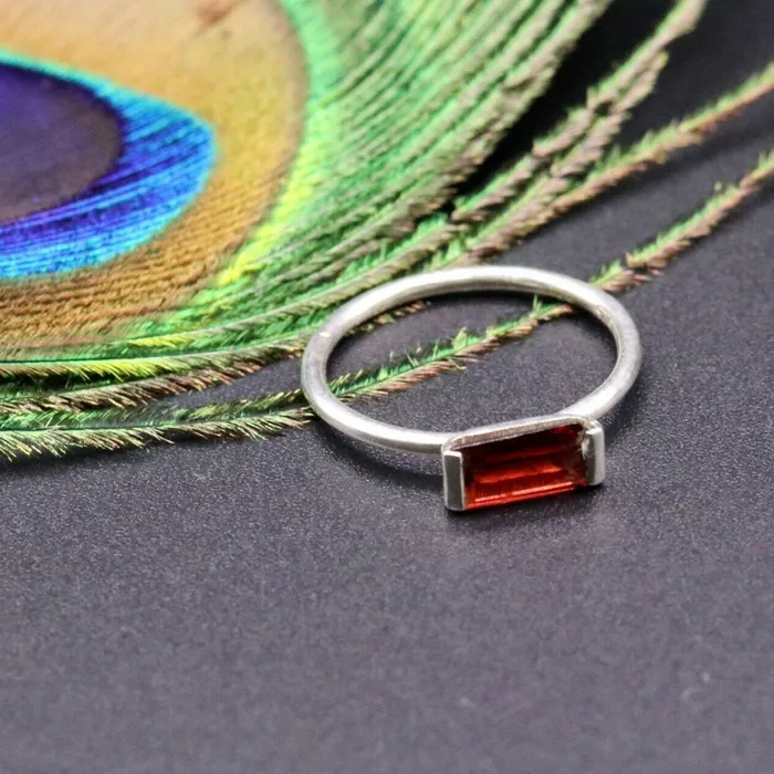 Rings 925 sterling silver red garnet stone ring unisex gifting band tiny ring sr189 TRIBAL ORNAMENTS Rings 925 sterling silver red garnet stone ring unisex gifting band tiny ring sr189 TRIBAL ORNAMENTS