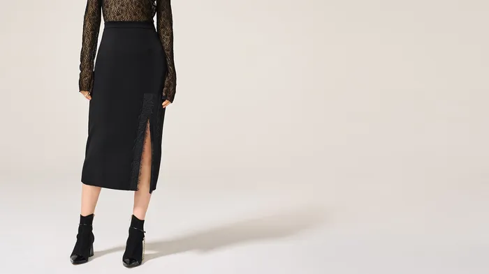 Rings ADEAM Black Ashlee Knit Skirt