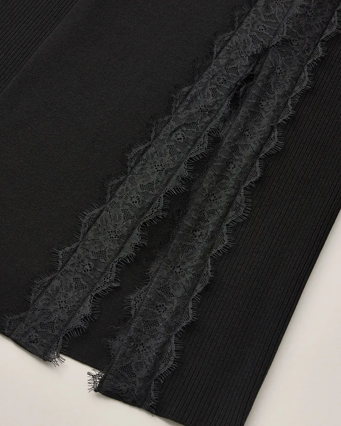 Rings ADEAM Black Ashlee Knit Skirt