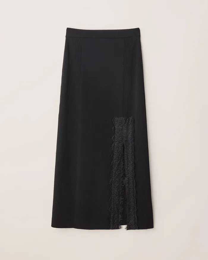Rings ADEAM Black Ashlee Knit Skirt