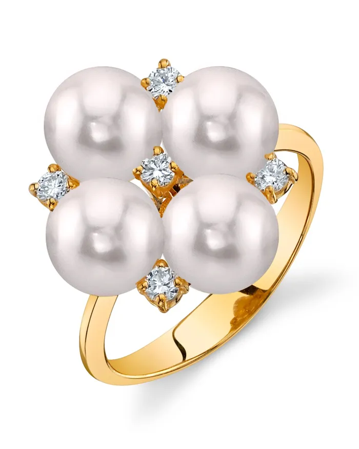 Rings Akoya Pearl Diamond Renee Ring spt