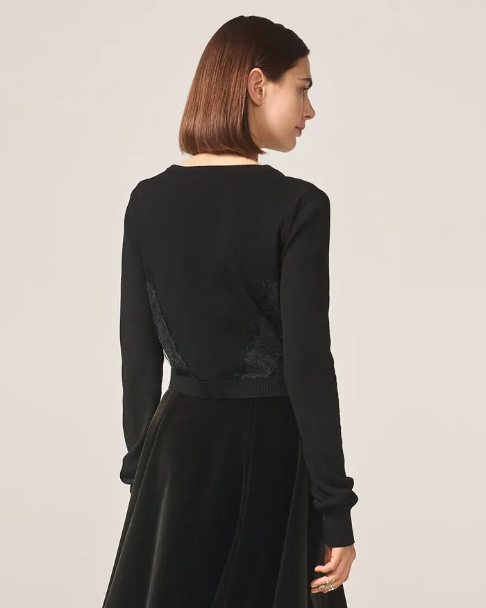 Rings Black Ashlee Knit Cardigan ADEAM