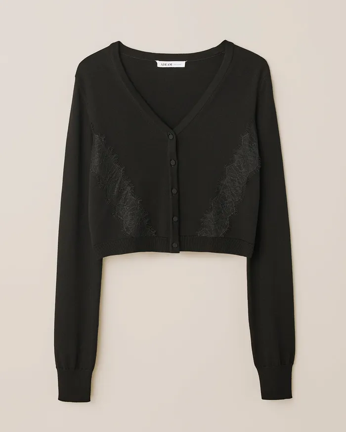 Rings Black Ashlee Knit Cardigan ADEAM