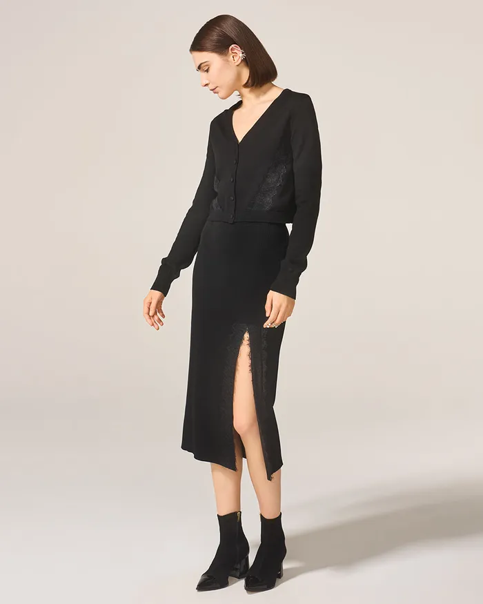 Rings Black Ashlee Knit Cardigan ADEAM