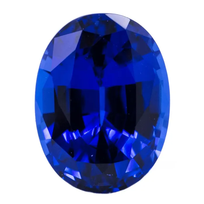 Rings FAB LabGrown Oval Blue Sapphire Stone Size Fire Brilliance 