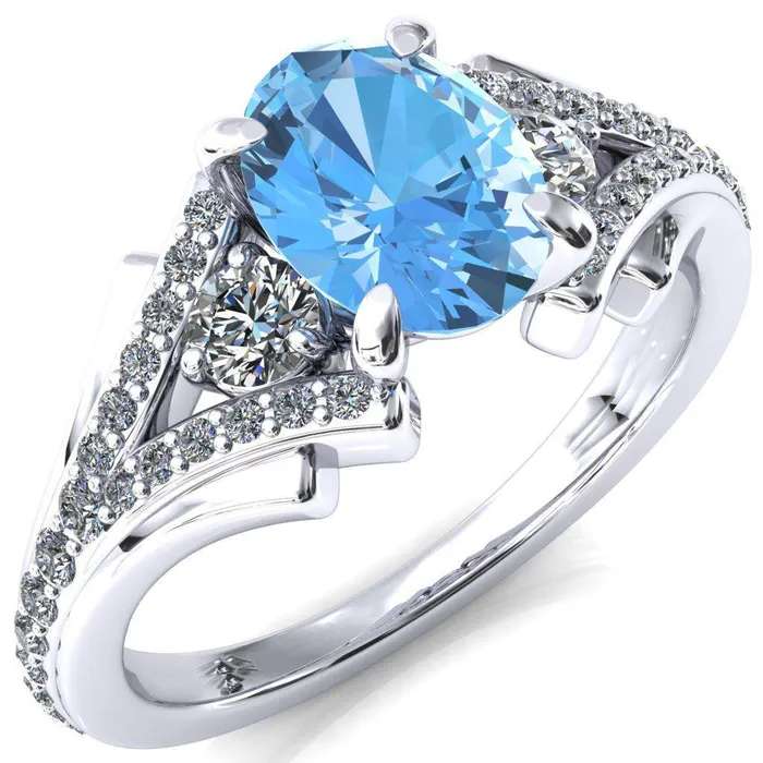 Rings Fire Brilliance Arietis Oval Aqua Blue Spinel 4 Prong 34 Bead Split Shank Diamond Accent Ring Rings Fire Brilliance Arietis Oval Aqua Blue Spinel 4 Prong 34 Bead Split Shank Diamond Accent Ring