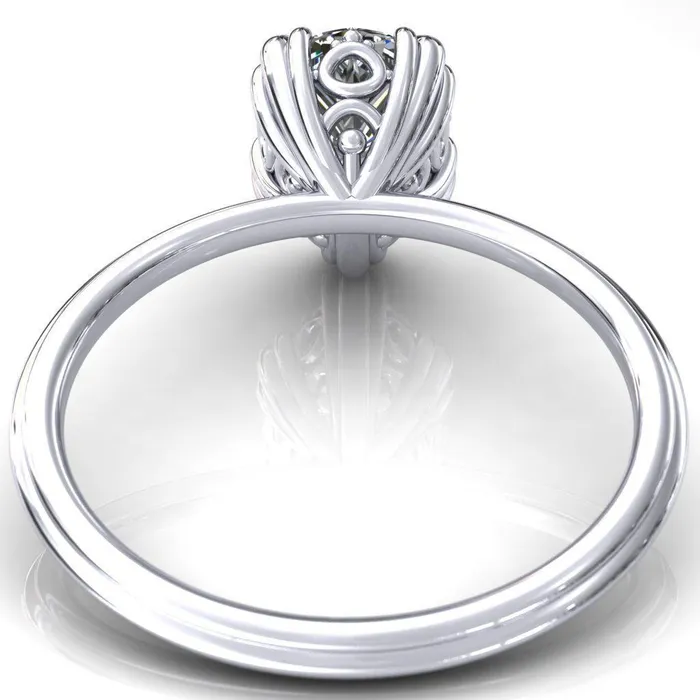 Rings Fire Brilliance Botticelli Pear Center Stone 5 Fancy Prongs Engagement Ring