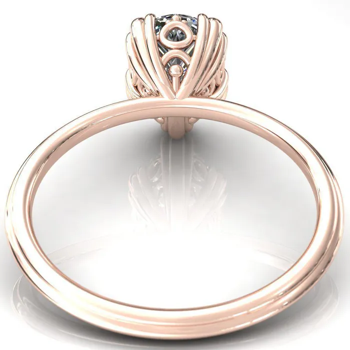 Rings Fire Brilliance Botticelli Pear Center Stone 5 Fancy Prongs Engagement Ring