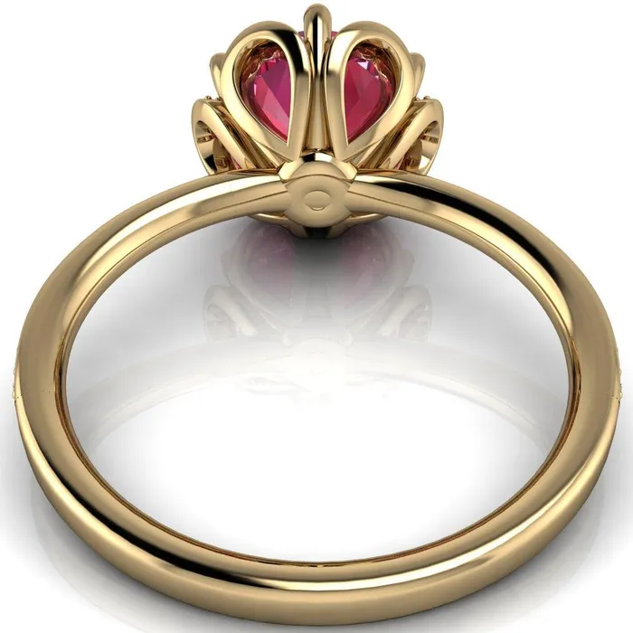 Rings Fire Brilliance Daisy Round Pink Sapphire Floral Diamond Basket Design and Diamond Shoulders Ring