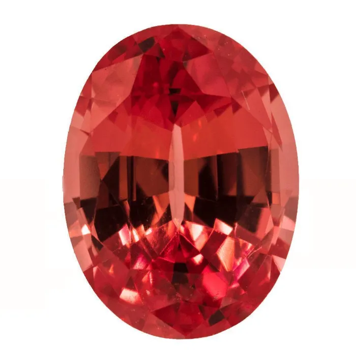 Rings Fire Brilliance FAB LabGrown Oval Padparadscha Sapphire Stone Size