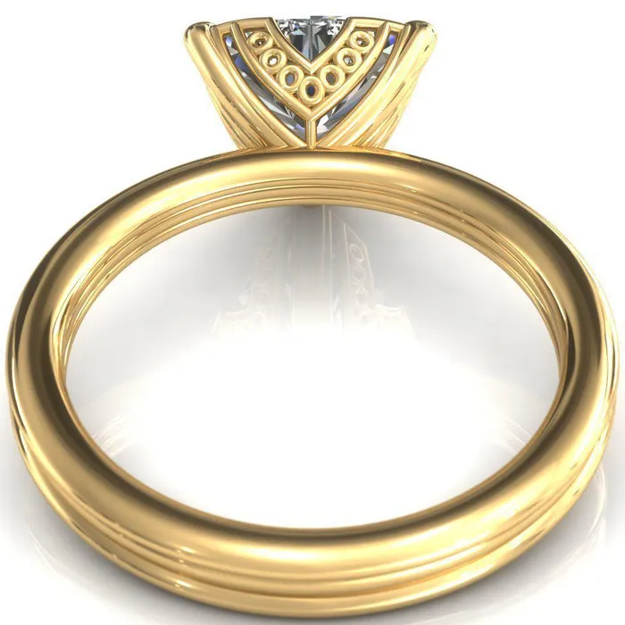 Rings Fire Brilliance Izabel Trillion Moissanite 3 Prong Engagement Ring