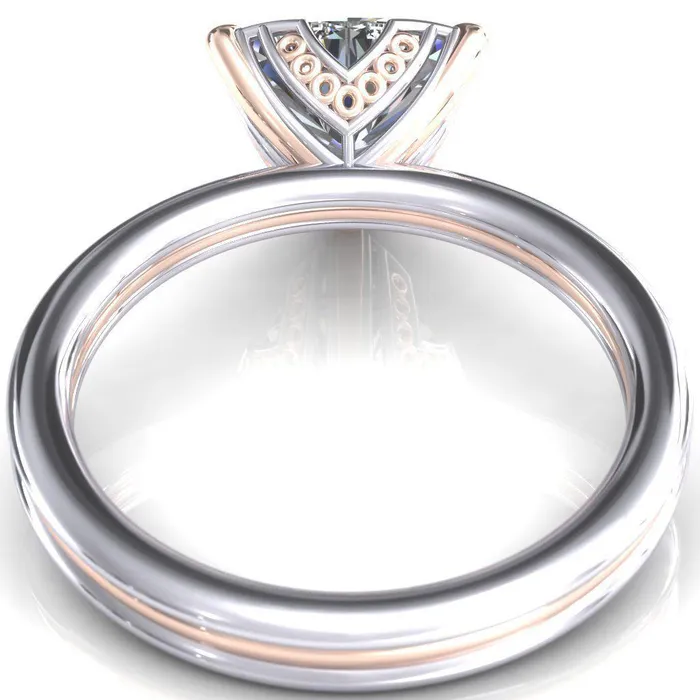 Rings Fire Brilliance Izabel Trillion Moissanite 3 Prong Engagement Ring