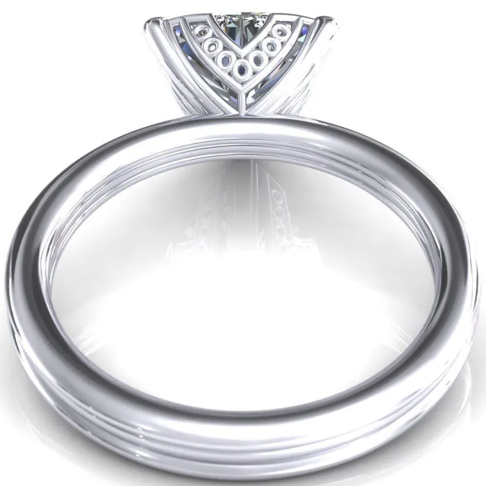 Rings Fire Brilliance Izabel Trillion Moissanite 3 Prong Engagement Ring