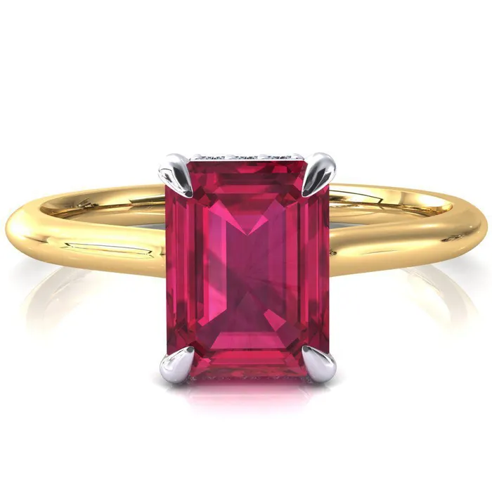 Rings Fire Brilliance Secret Emerald Ruby 4 Prong Floating Halo Engagement Ring Rings Fire Brilliance Secret Emerald Ruby 4 Prong Floating Halo Engagement Ring