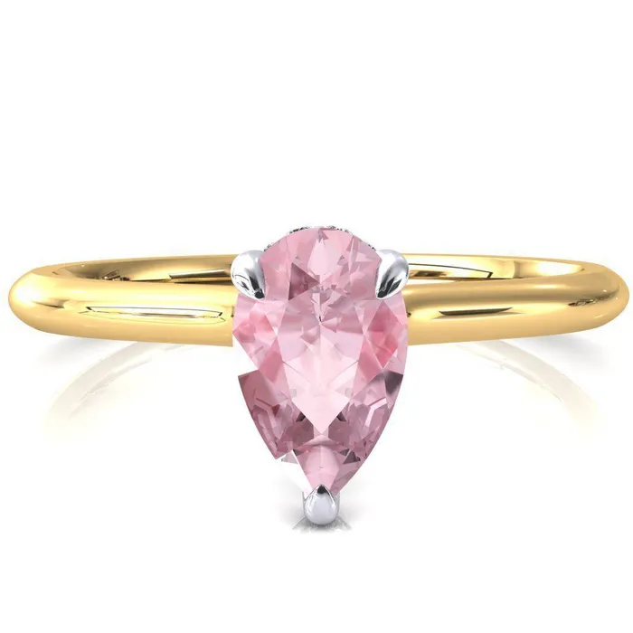 Rings Fire Brilliance Secret Pear Pink Sapphire 3 Prong Floating Halo Engagement Ring Rings Fire Brilliance Secret Pear Pink Sapphire 3 Prong Floating Halo Engagement Ring