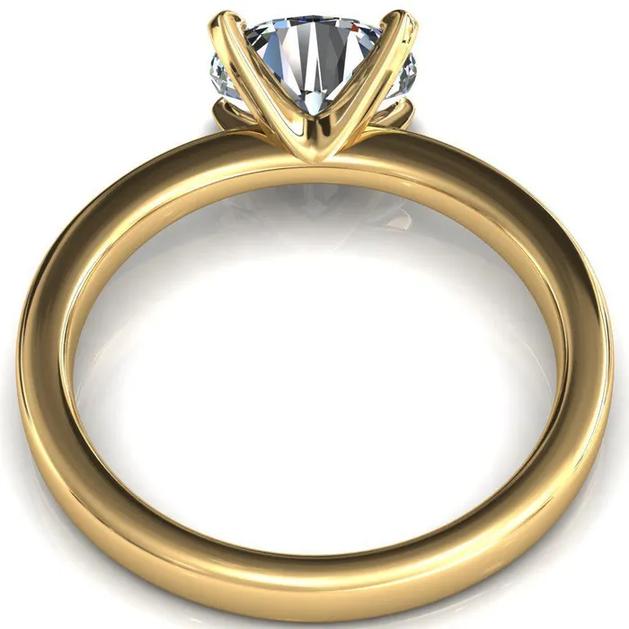 Rings Fire Brilliance Tessa Oval Moissanite EastWest 4 Prong Pitched Shoulders Solitaire Engagement Ring