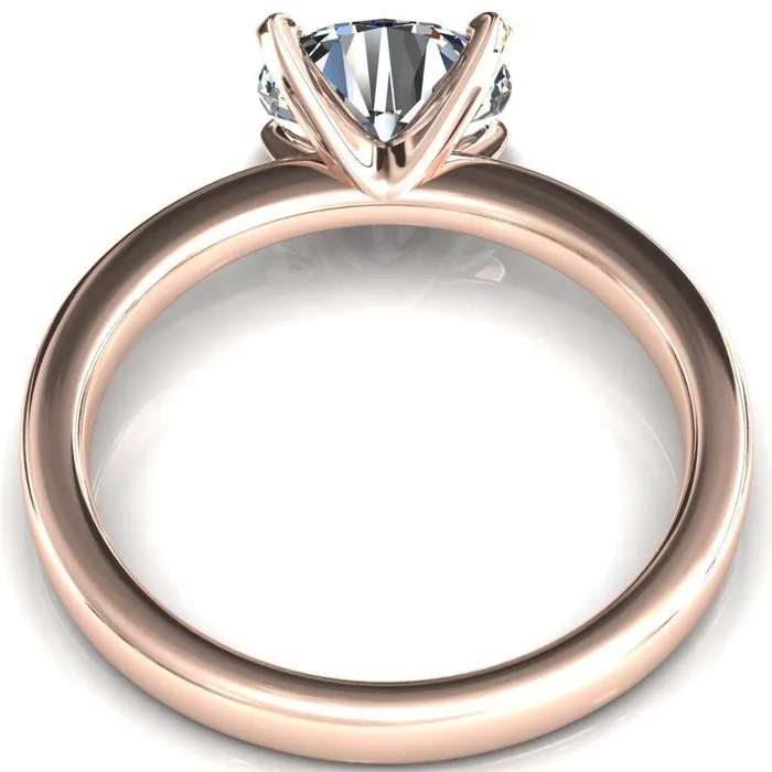 Rings Fire Brilliance Tessa Oval Moissanite EastWest 4 Prong Pitched Shoulders Solitaire Engagement Ring