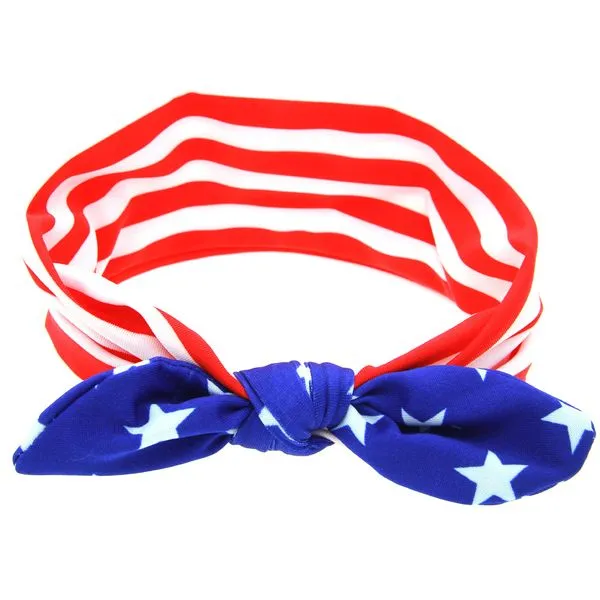 Rings H150 Red White Blue Rabbit Ears Head Band 01