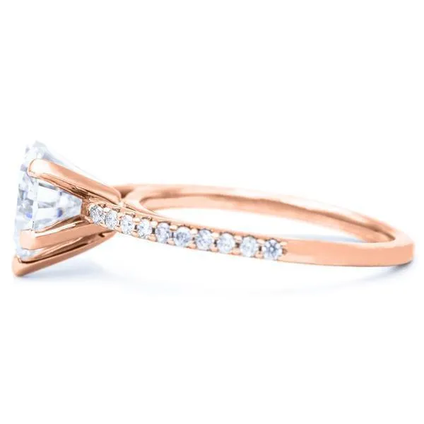 Rings Heart Moissanite 5 Prongs Diamond Accent Ice Cathedral Solitaire Ring Fire Brilliance 