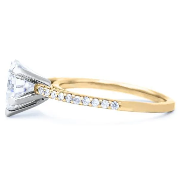 Rings Heart Moissanite 5 Prongs Diamond Accent Ice Cathedral Solitaire Ring Fire Brilliance 