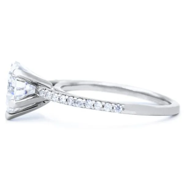 Rings Heart Moissanite 5 Prongs Diamond Accent Ice Cathedral Solitaire Ring Fire Brilliance 