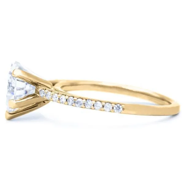 Rings Heart Moissanite 5 Prongs Diamond Accent Ice Cathedral Solitaire Ring Fire Brilliance 