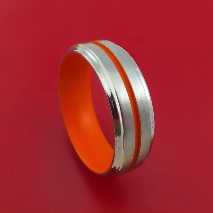 Rings Lashbrook Titanium Ring with Cerakote Inlay and Interior Cerakote Sleeve Custom Made Band Rings Lashbrook Titanium Ring with Cerakote Inlay and Interior Cerakote Sleeve Custom Made Band