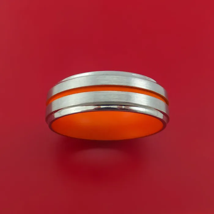 Rings Lashbrook Titanium Ring with Cerakote Inlay and Interior Cerakote Sleeve Custom Made Band Rings Lashbrook Titanium Ring with Cerakote Inlay and Interior Cerakote Sleeve Custom Made Band