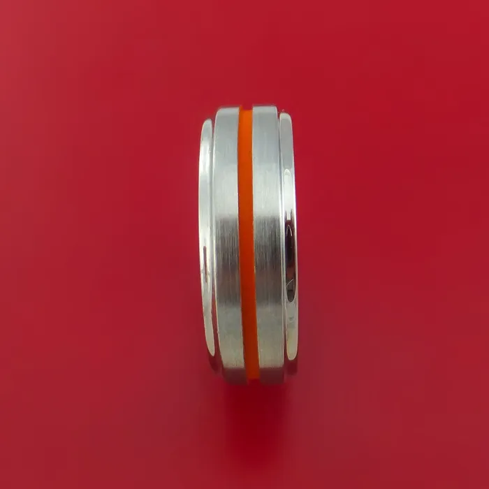 Rings Lashbrook Titanium Ring with Cerakote Inlay and Interior Cerakote Sleeve Custom Made Band Rings Lashbrook Titanium Ring with Cerakote Inlay and Interior Cerakote Sleeve Custom Made Band